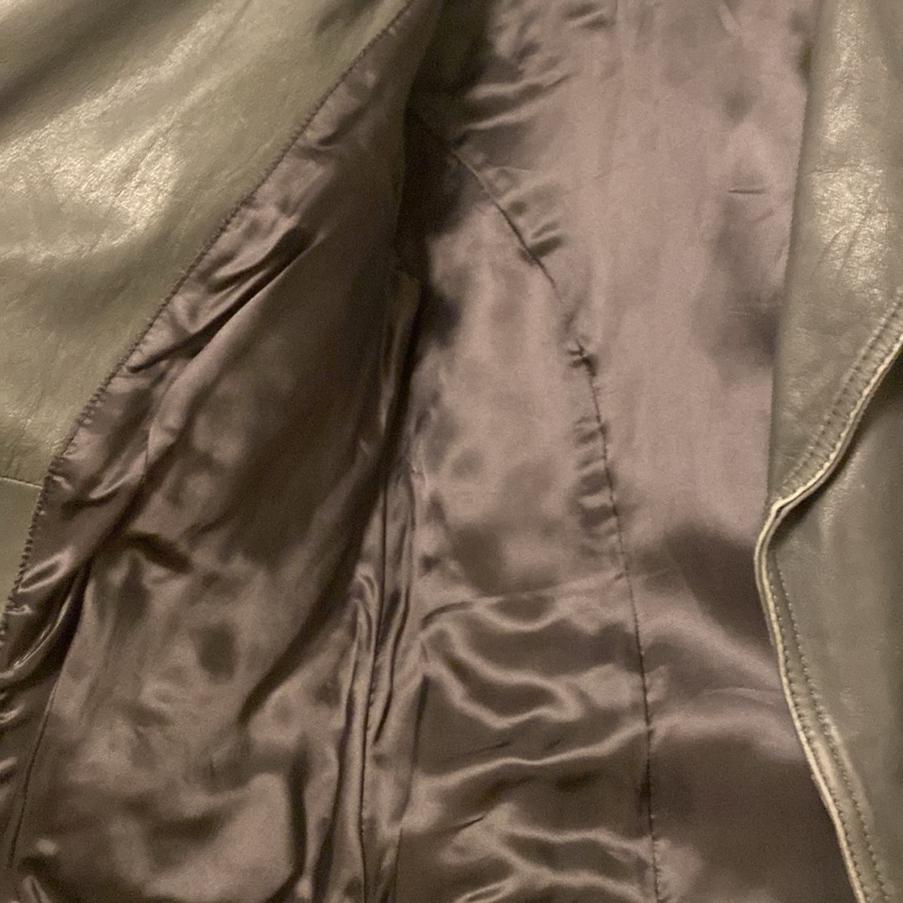 SOLD All Saints Charcoal Leather Moto Jacket - Picture 12 of 15